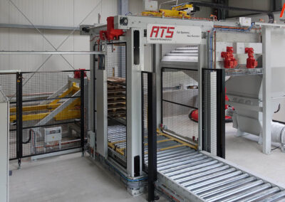 Bag-emptying machine – with pneumatic transport and screw compactor